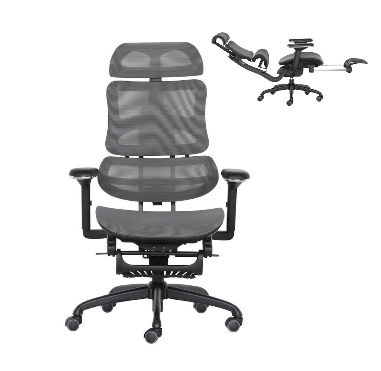 Ghế làm việc chân xoay ngả lưng thư giãn có gác chân AMA-CM-B187A-1