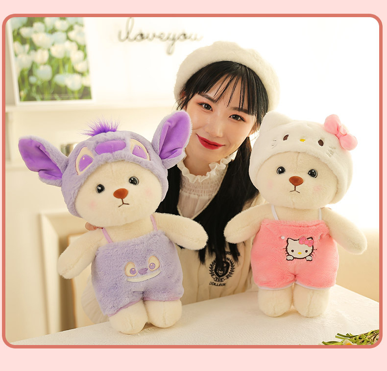 Gấu bông Lena cosplay gấu dâu, Kitty, Stitch tím, Pikachu đáng yêu