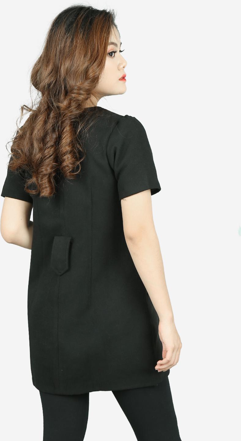 Đầm dạ đen DGB04DE