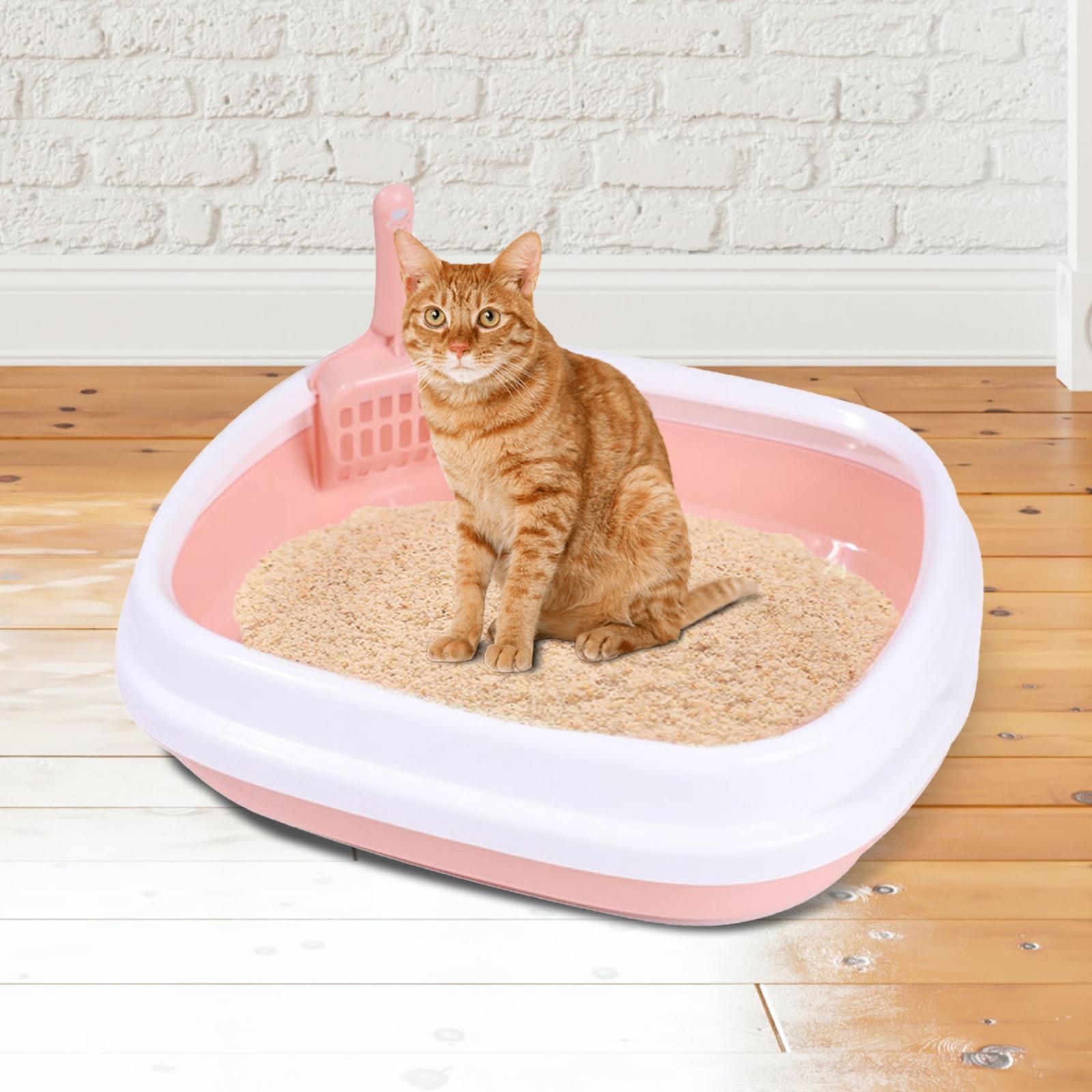 Cat Litter Box Kitten Toilet Pet Litter Tray Bedpan Cat Litter Container