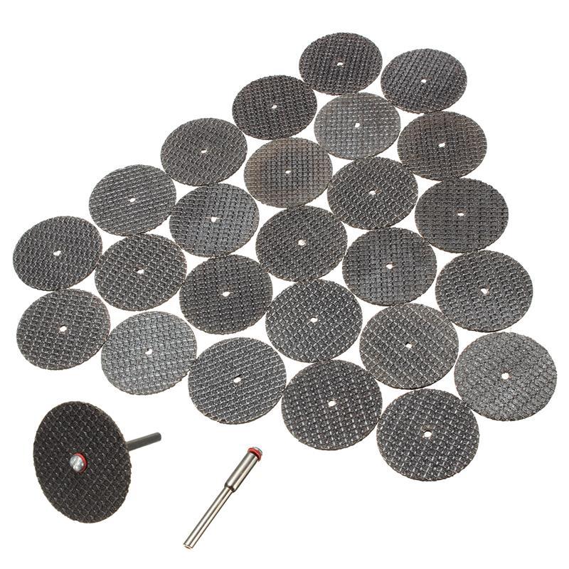 50 đĩa cắt dây gai 32mm kèm 2 trục gắn 3ly và 2 trục 2ly - dĩa đá cắt kim loại mini dùng cho tất cả các lại máy mài khắc trên thị trường