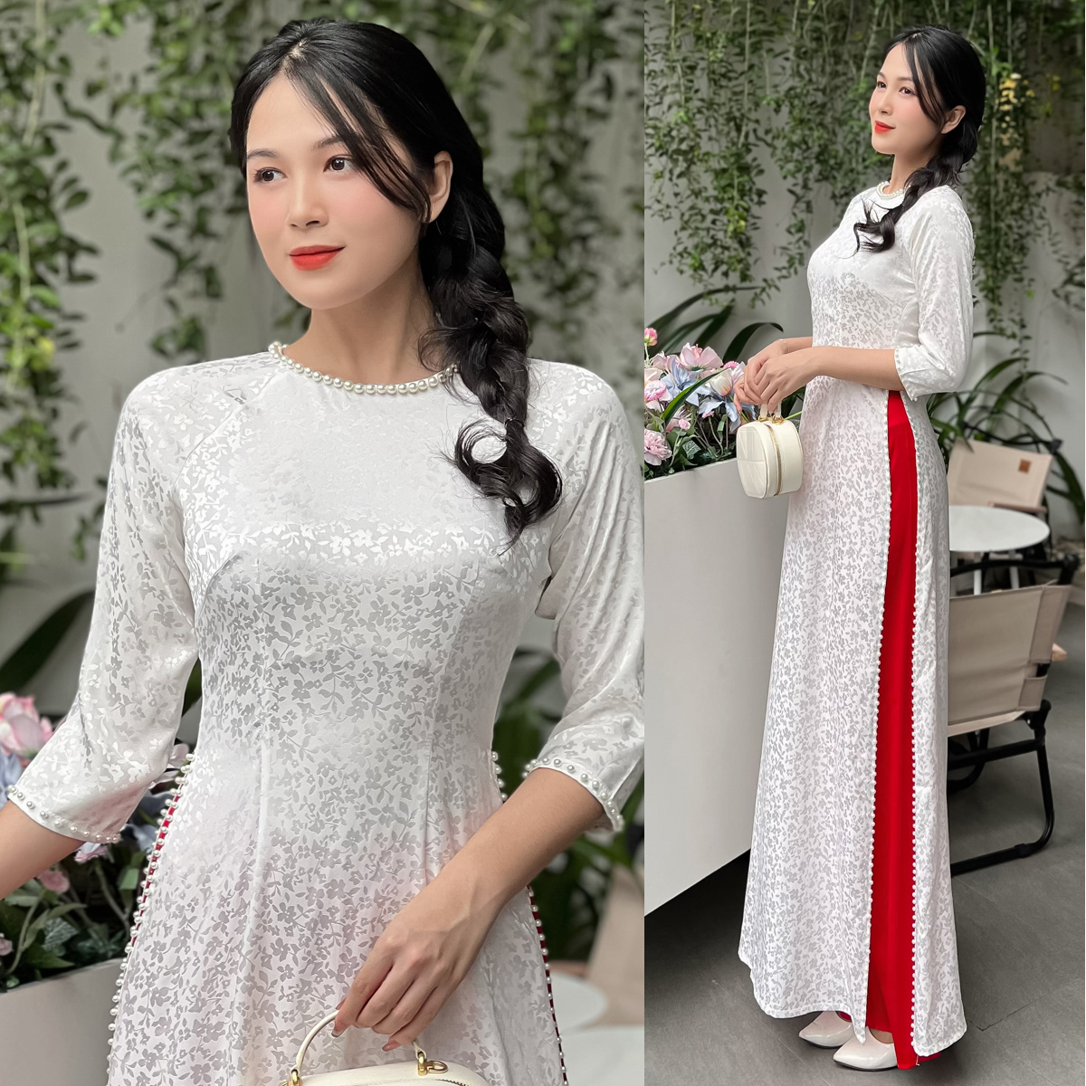 [HCM] Áo dài trắng nàng thơ - AD034 - Khánh Linh Style