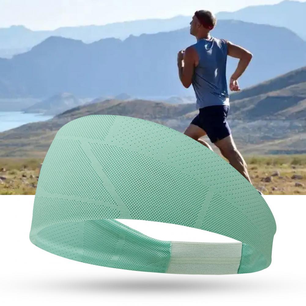 Thể thao Headband Hấp thụ mồ hôi đầu gói tóc Yoga thể thao trên băng đô dây Yoga Nữ Yoga Nông áo thể thao Color: Sky Blue