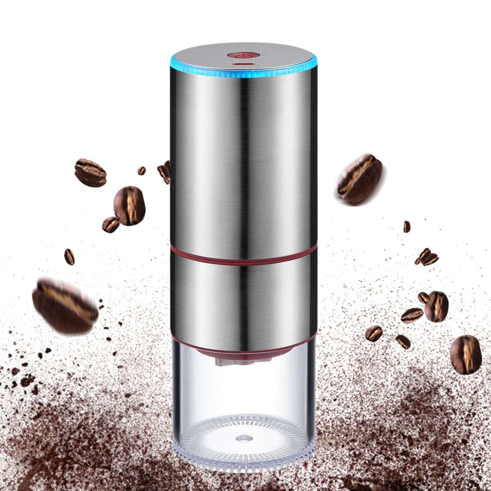 Electric Coffee Grinder Stainless Steel Whole Bean Burr Tool for Camping