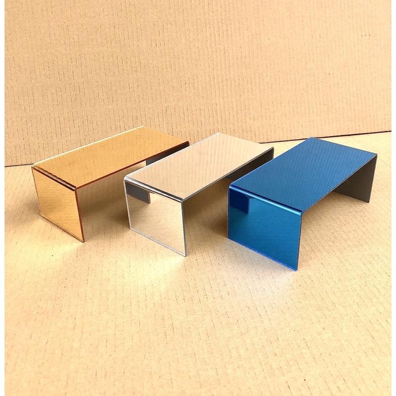 Kệ Mica tráng gương Chữ U, nhiều màu, nhiều kích thước, Dày 3mm - 20x8x10cm