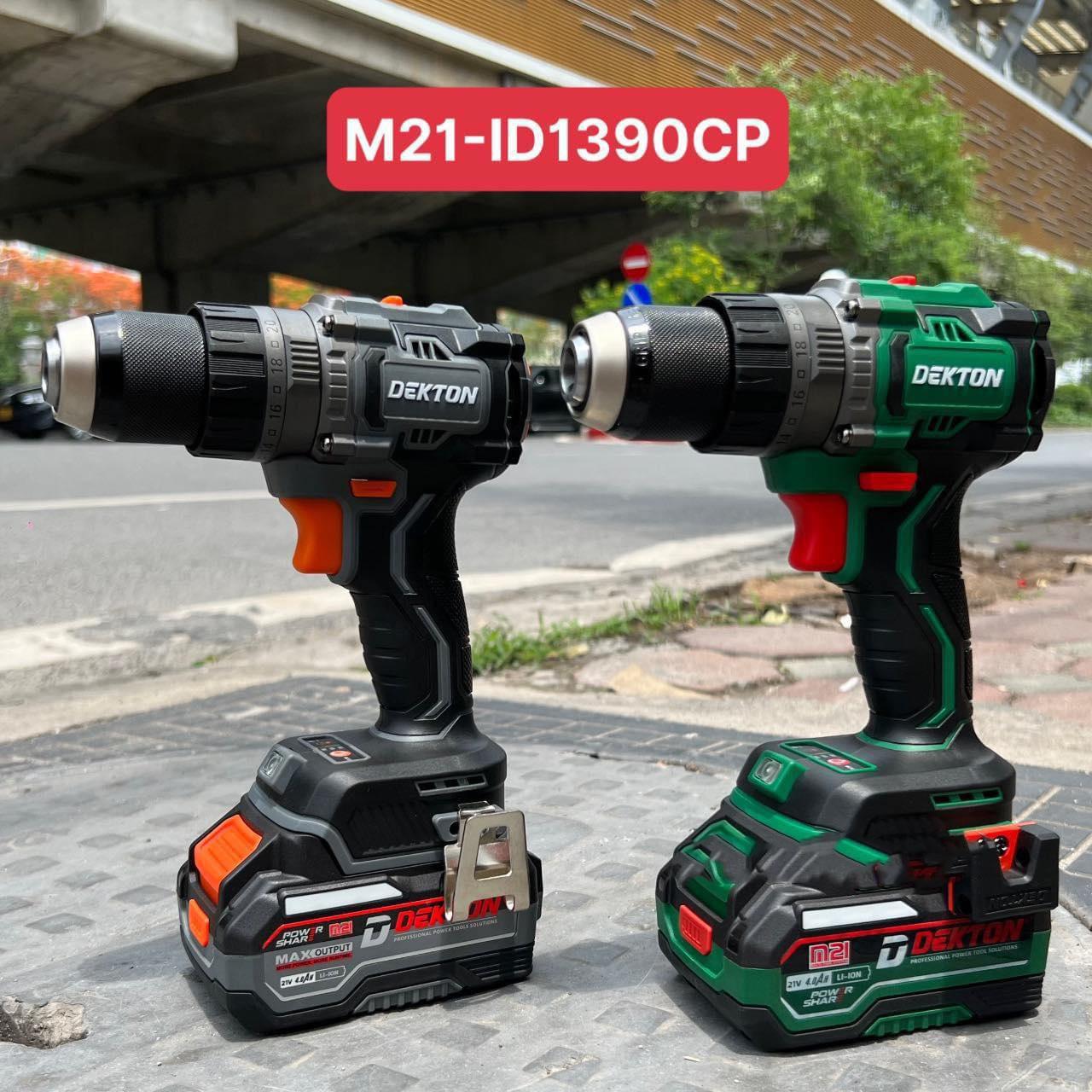 COMBO máy khoan pin 21V Dekton M21-ID1390CP KÈM 1 PIN M21-B3000 + 1 SẠC M21-S20 DEKTON - KM_T8 -HÀNG CHÍNH HÃNG