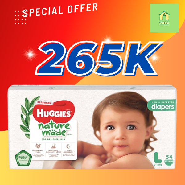 Hình ảnh Tã Dán Siêu Cao Cấp Huggies Platinum Naturemade L54 (54 Miếng)