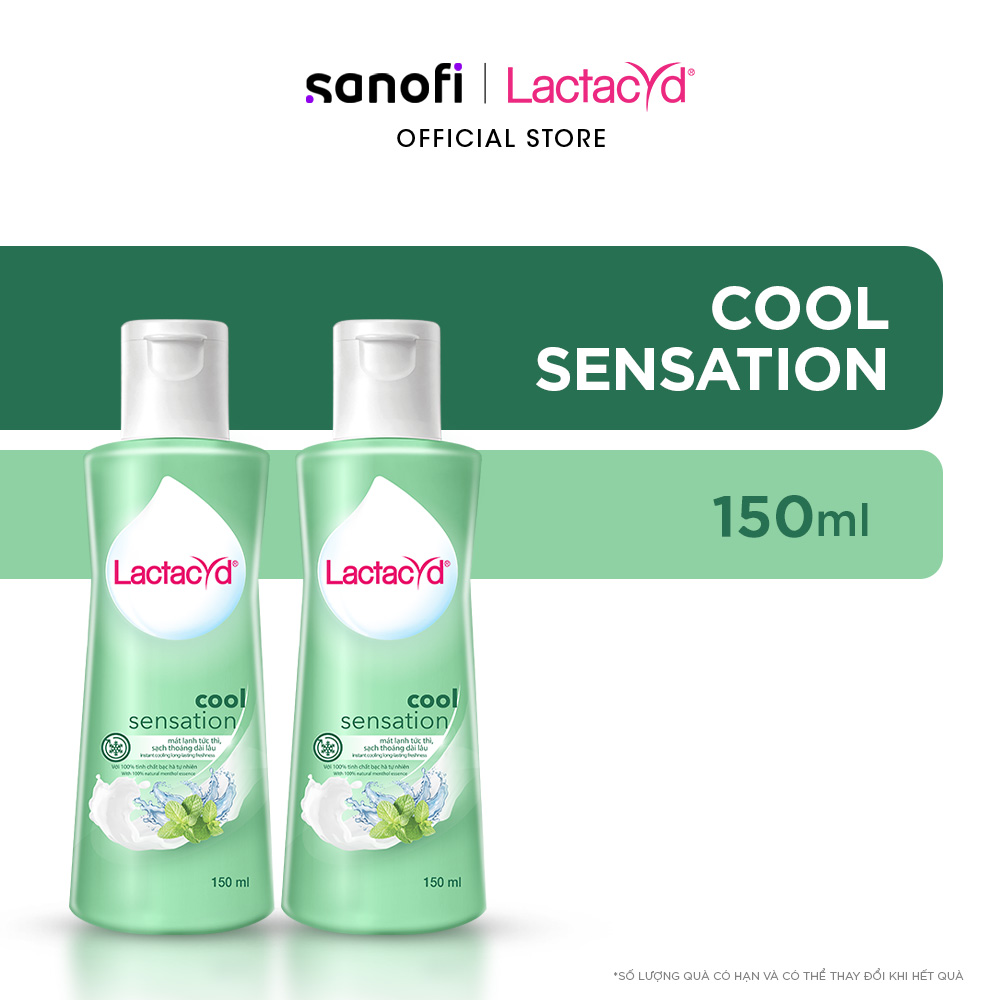 Bộ 2 DDVS Phụ Nữ Lactacyd Cool Sensation 150ml Mát Lạnh & Sạch Thoáng Dài Lâu