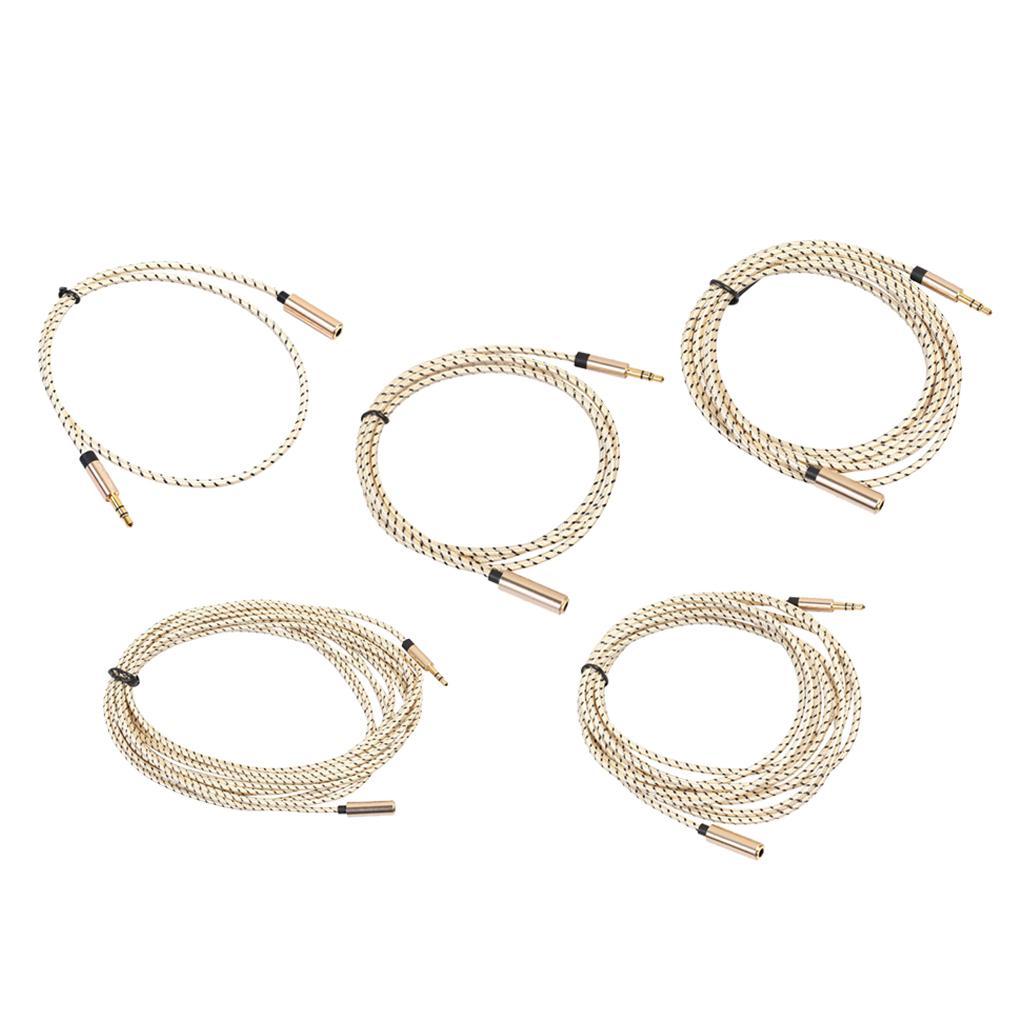 3.5mm Male to Female Jack Stereo Audio Extender Cord for Amplifier