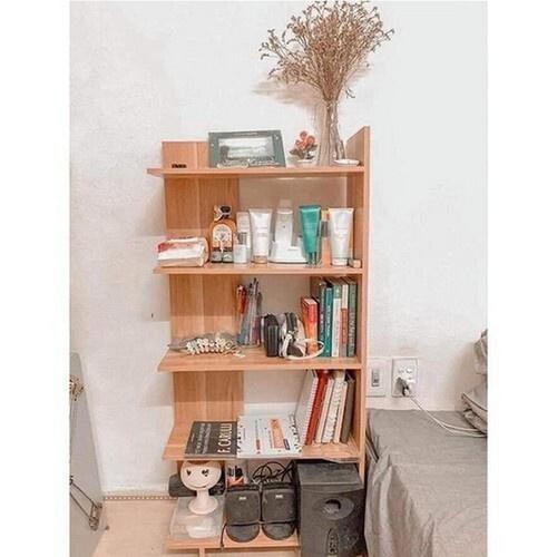 Kệ Sách Gỗ 5 Tầng Đa Năng Đặt Góc Tường Trang Trí Decor Hiện Đại Gỗ MDF, Phủ Melamin Chống Xước ND24