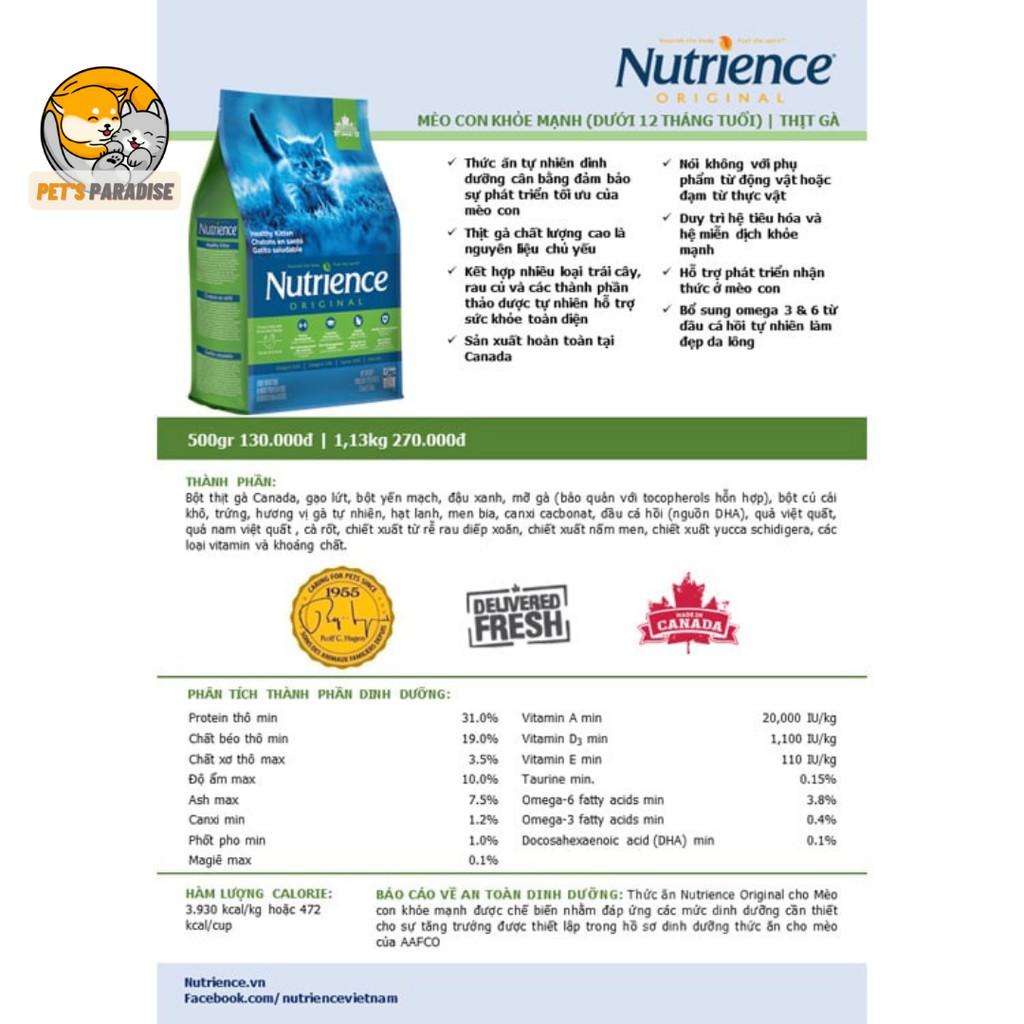 Nutrience - Thức ăn hạt hữu cơ dành cho mèo con bao 2,5kg