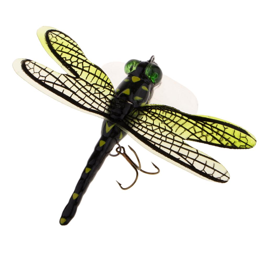 Popper Fishing Bait Life-like Dragonfly Floating Fly Fishing Flies Color F