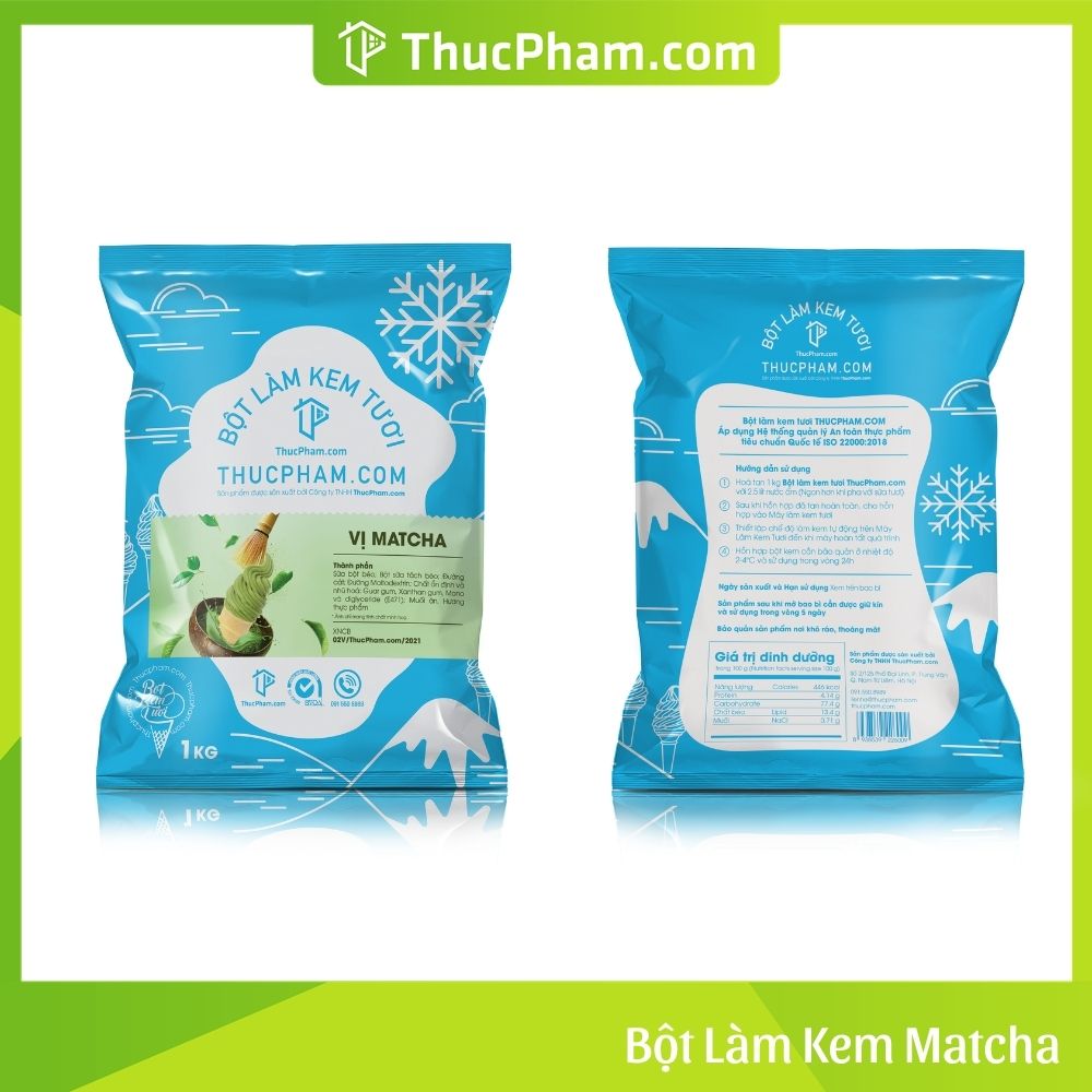 Bột Làm Kem Tươi THUCPHAM.COM Đủ Vị - Túi 1kg - Hương Vị Tự Nhiên, Không Gắt, Không Hắc