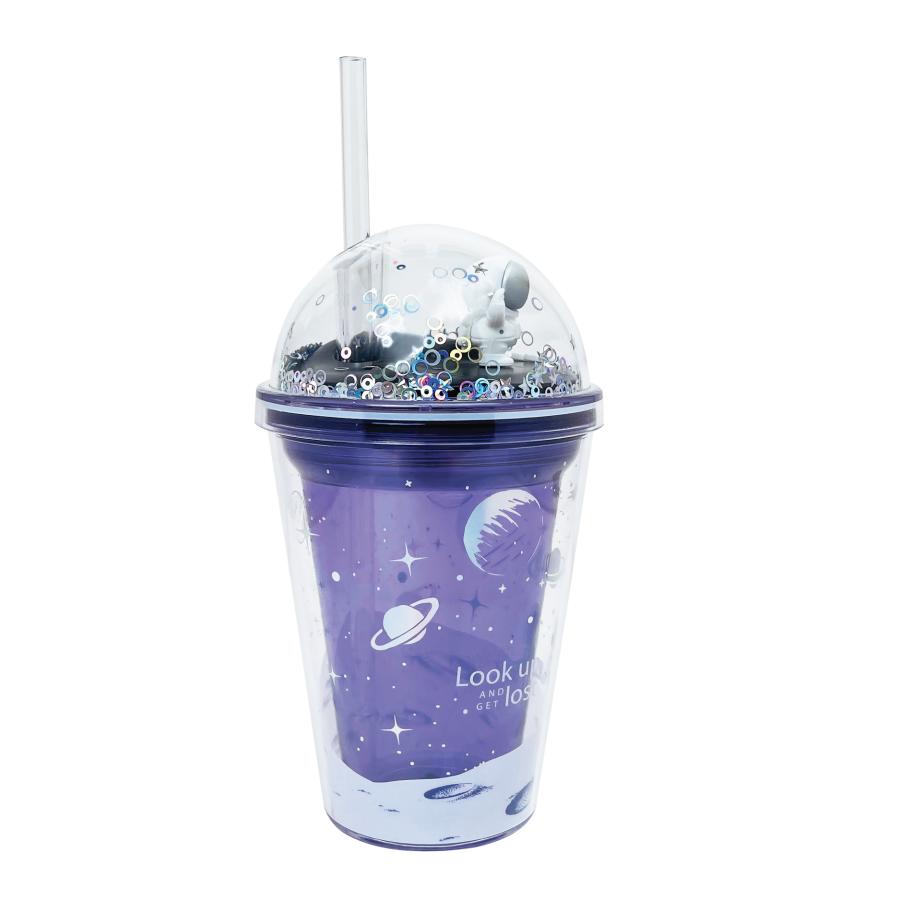 Ly Nhựa Clever Cup Astronaut Galaxy Tím CLEVERHIPPO PCUP05/PURPLE