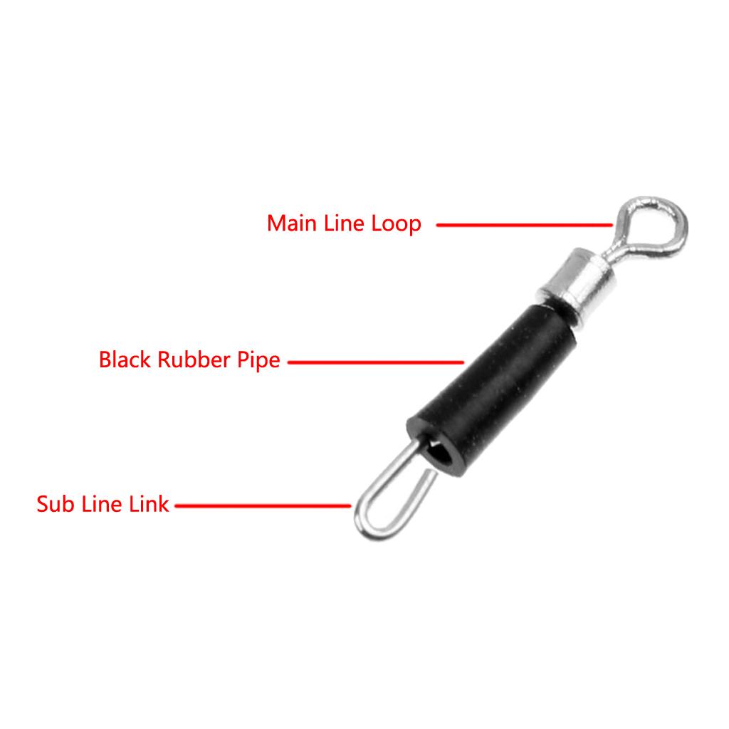 300PCS Stainless Quick Change Sub-line Ring Fast Link Connector Fishing Swivels