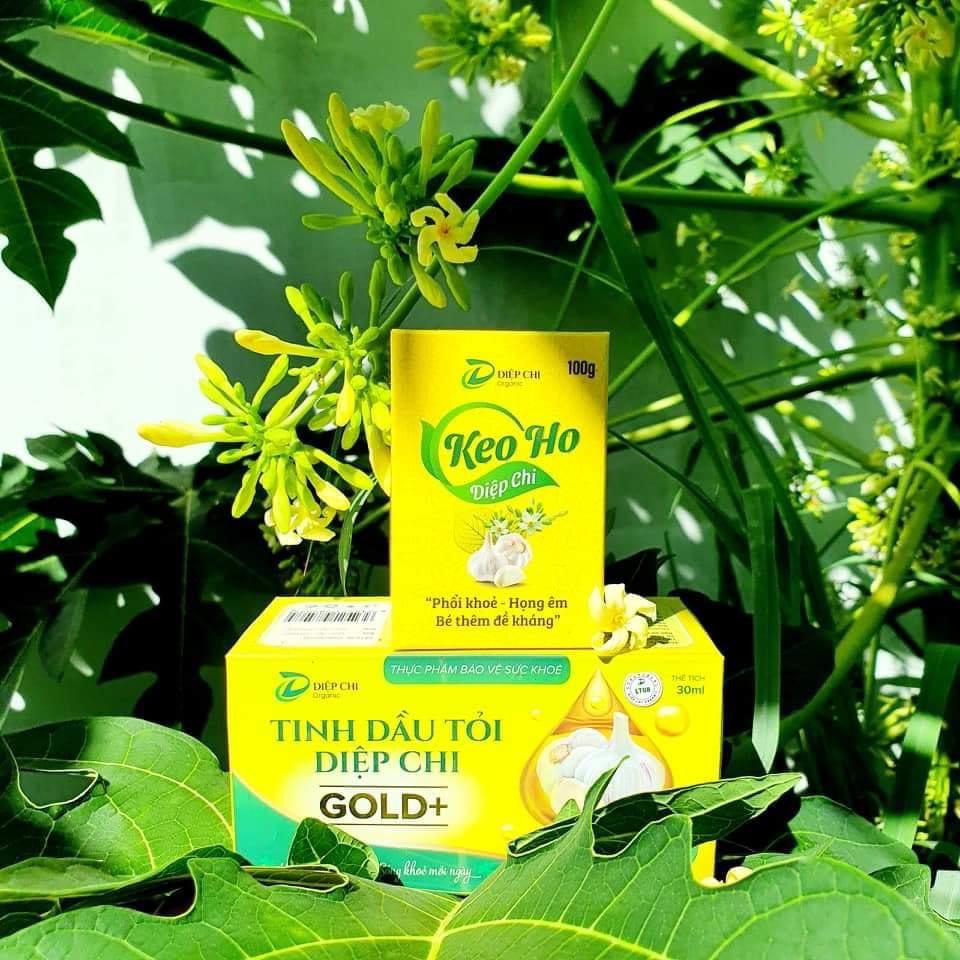 Combo Dầu Tỏi Gold+ Keo Ho Diệp Chi  (Hàng Chính Hãng )