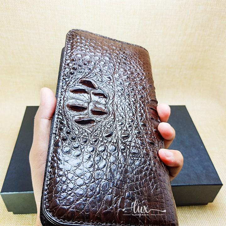 Ví Nữ Cầm tay Da cá sấu LuxLeather LW42010- Một dây kéo
