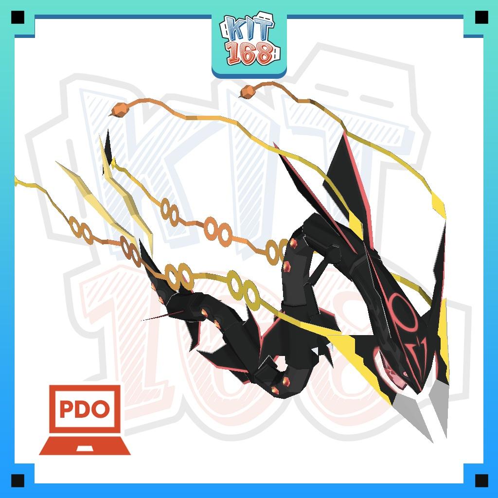 Mô hình giấy Pokemon Mega Rayquaza Shiny