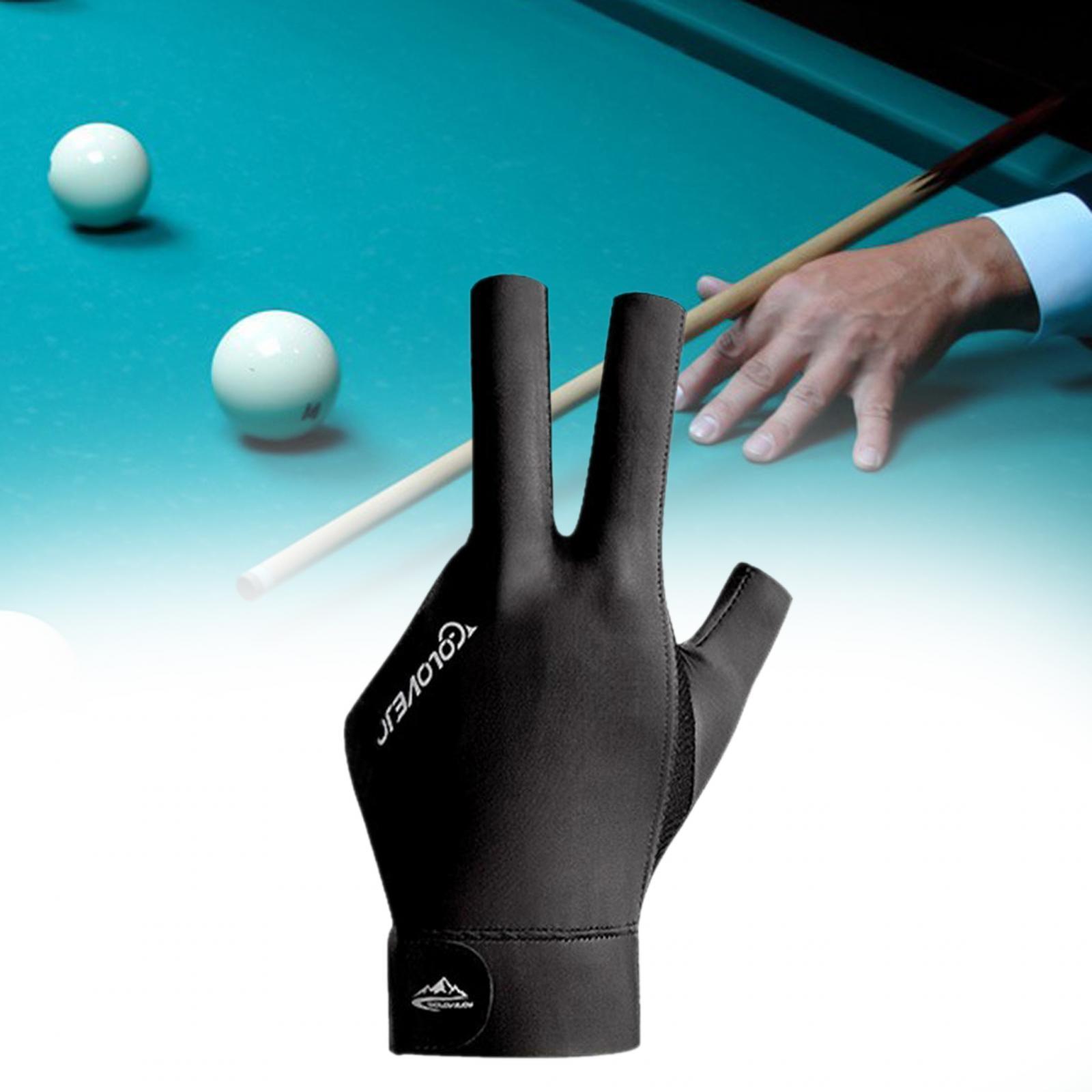 Three Finger Gloves Billiard Gloves Left Hand Practice Separate Finger Gloves