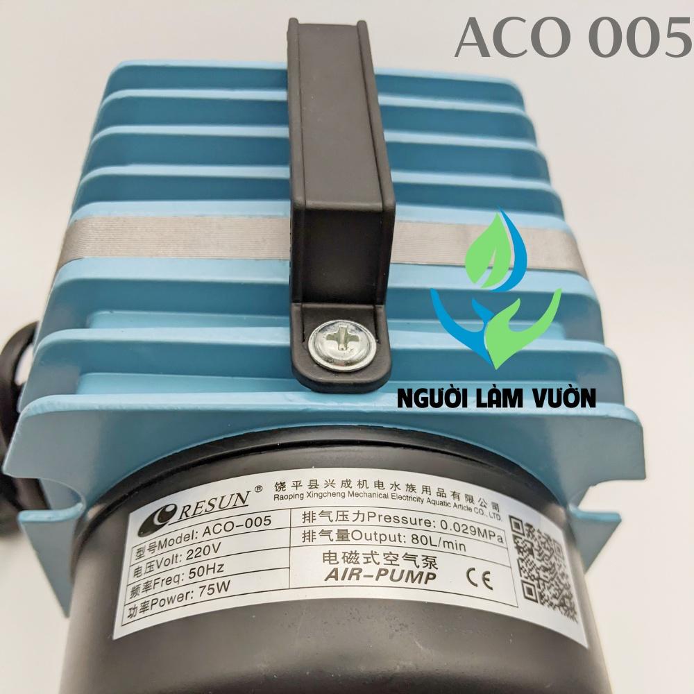 Máy bơm oxy hồ cá - Máy thổi oxy RESUN ACO - 005 - 75W dùng cho hồ cá, hồ Koi