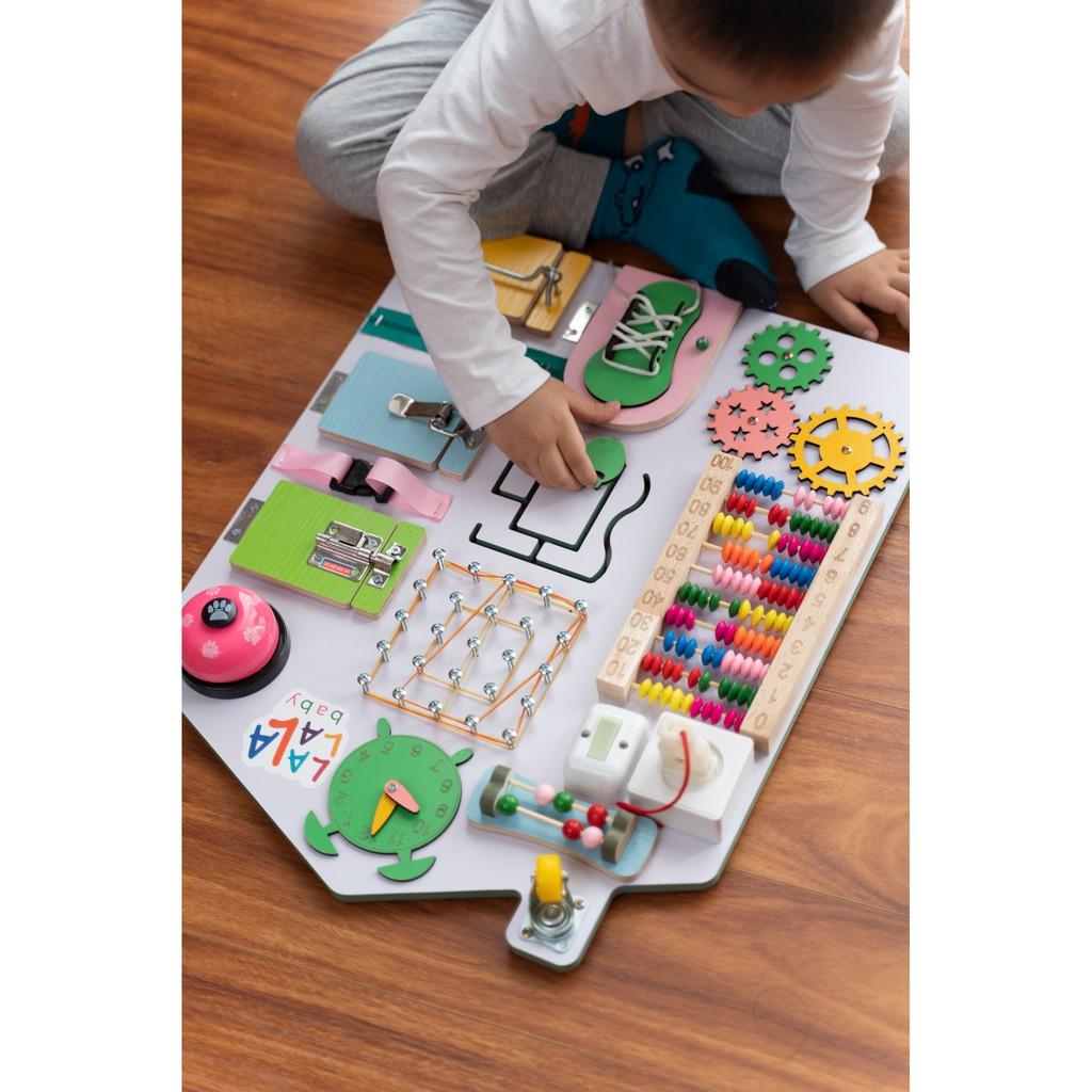 Bảng bận rộn - Busy board rèn luyện vận động tinh, kích thước 40x50x5cm