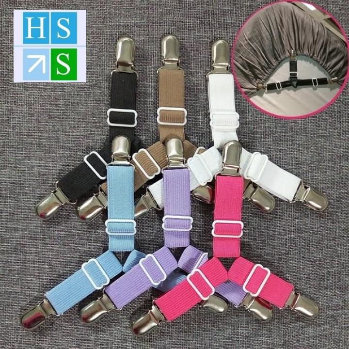 Bộ 4 Kẹp ga trải giường chống xê dịch, cố định và giữ phẳng drap ga phủ giường