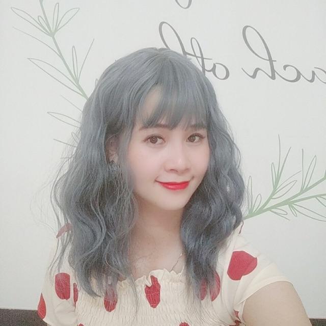 Tóc giả nguyên đầu xù ngắn - Tặng lưới chùm tóc