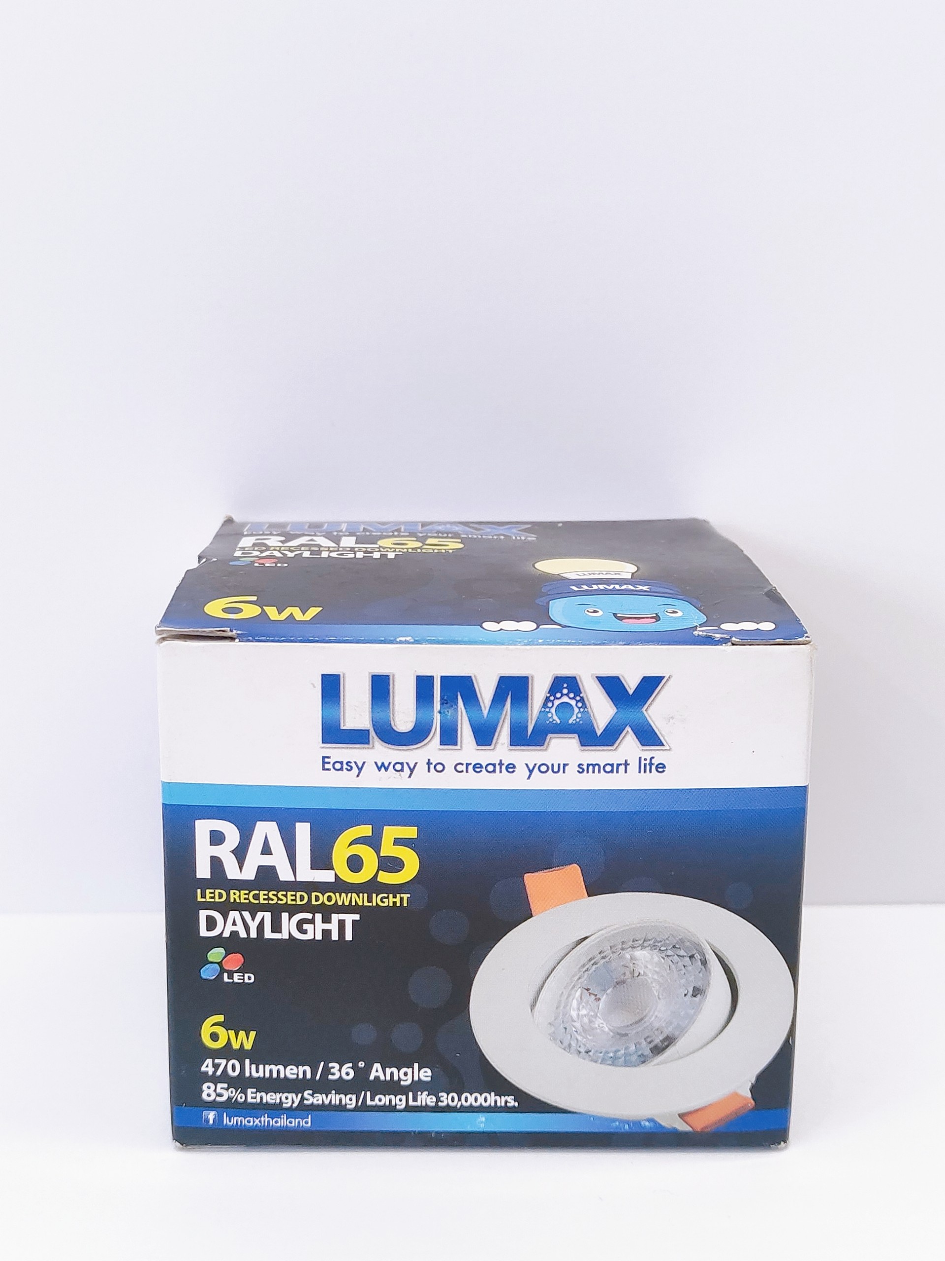 ĐÈN ÂM TRẦN LUMAX#RAL65/W-6LED/6.5K/36D