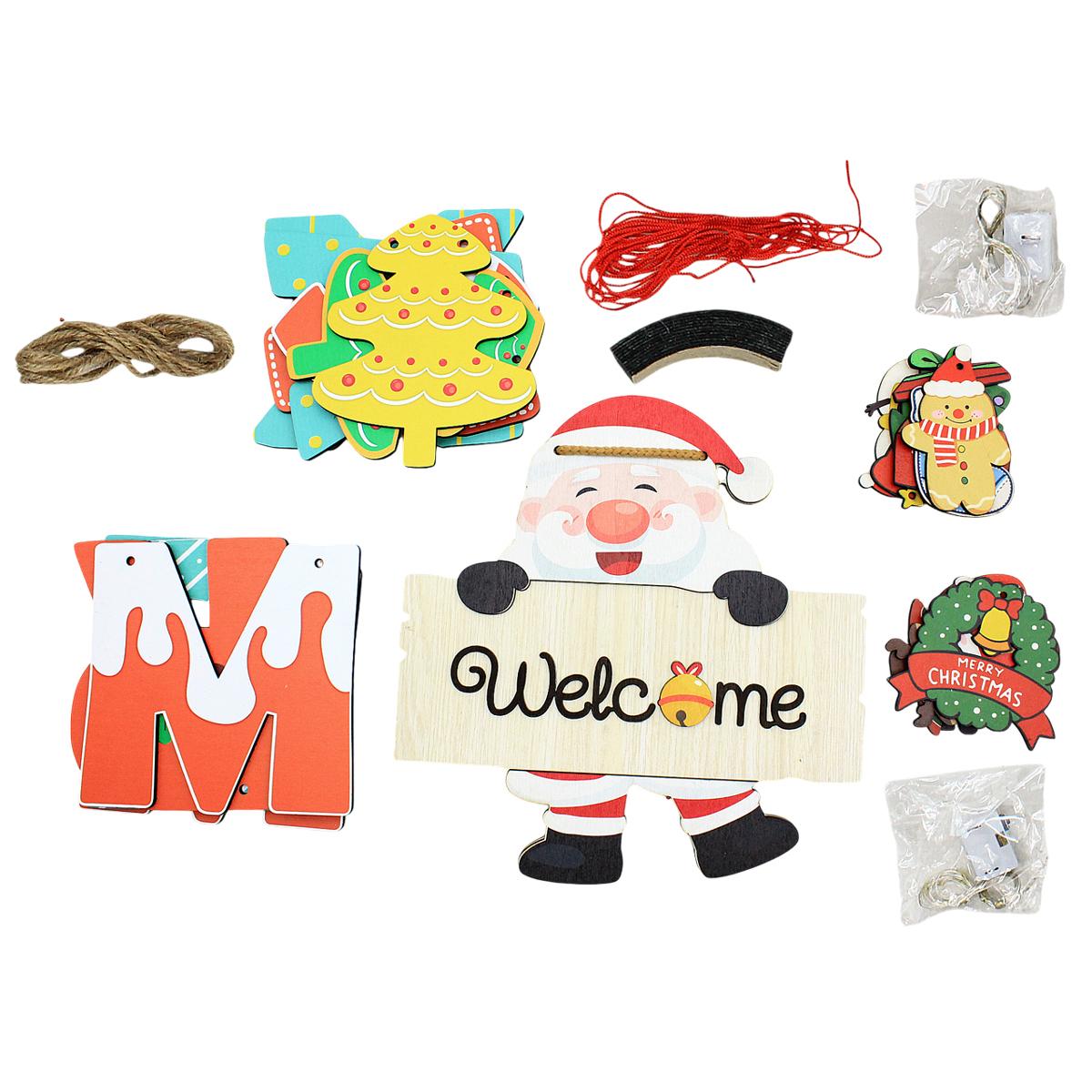 Dây Hình Gỗ Treo Tường Trang Trí Giáng Sinh - Bách Mộc - Welcome