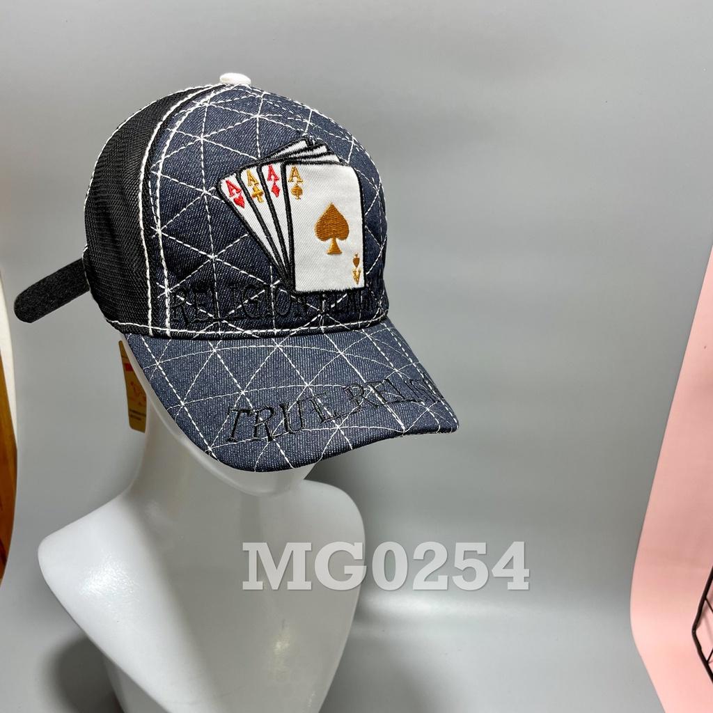 Mũ lưỡi trai True Religion cao cấp thêu logo lá bài độc đáo thiết kế thời trang cá tính freesize shop nón ông địa