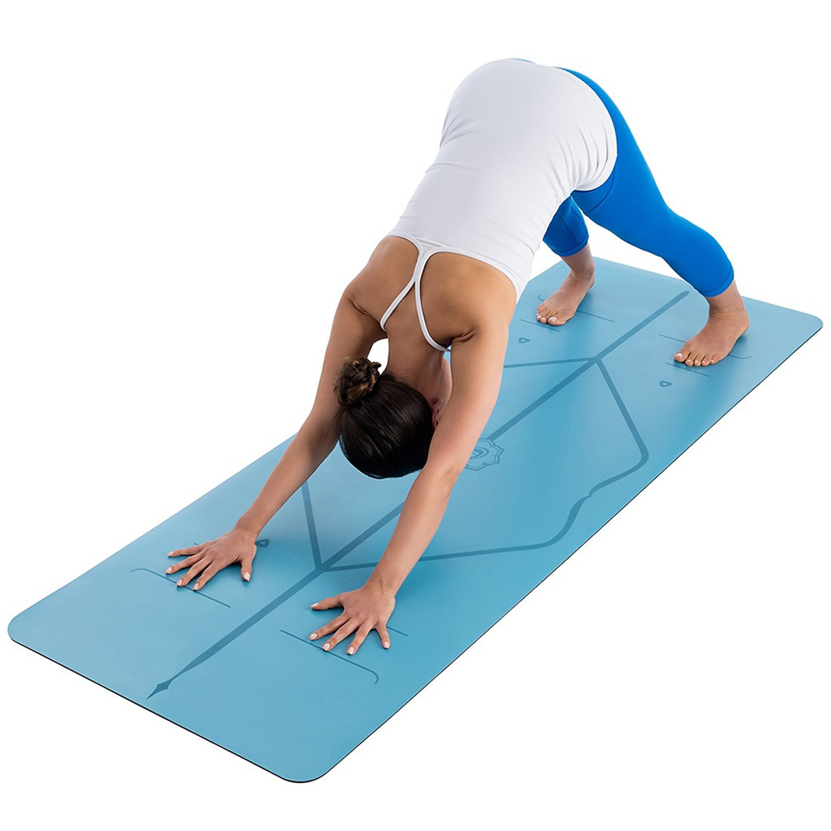 Thảm Yoga Định Tuyến TPE 2 Lớp Cao Cấp Amalife + Bao Thảm + Dây Buộc (Màu Ngẫu Nhiên)