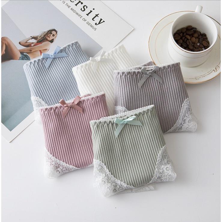 Quần Lót Nữ Cotton Sợi Dọc Thời Trang Nhật Ngang Eo . Hàng Loại Đẹp.