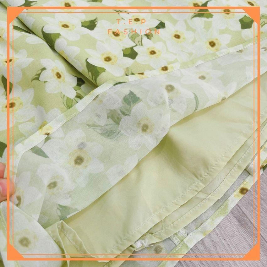 Đầm Hoa Nhí Nữ Dáng Ngắn Xòe 2 Lớp Trễ Vai Sexy Thời Trang Tep Fashion - VA002