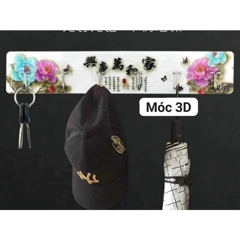 Móc trong, móc 3D dán tường chắc chắn, siêu dính