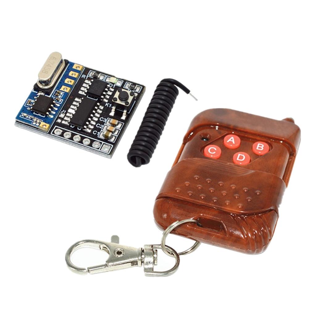 4 Channel RF Switch Wireless Remote Control Receiver with Transmitter