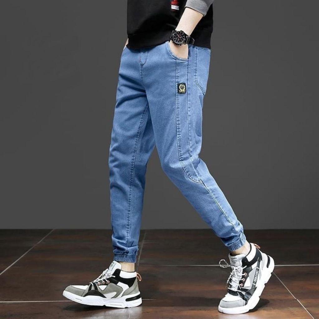 Quần Jean Nam Chất Bò Cao Cấp Ống Côn Jocger XM9072DR Co Dãn 4 Chiều