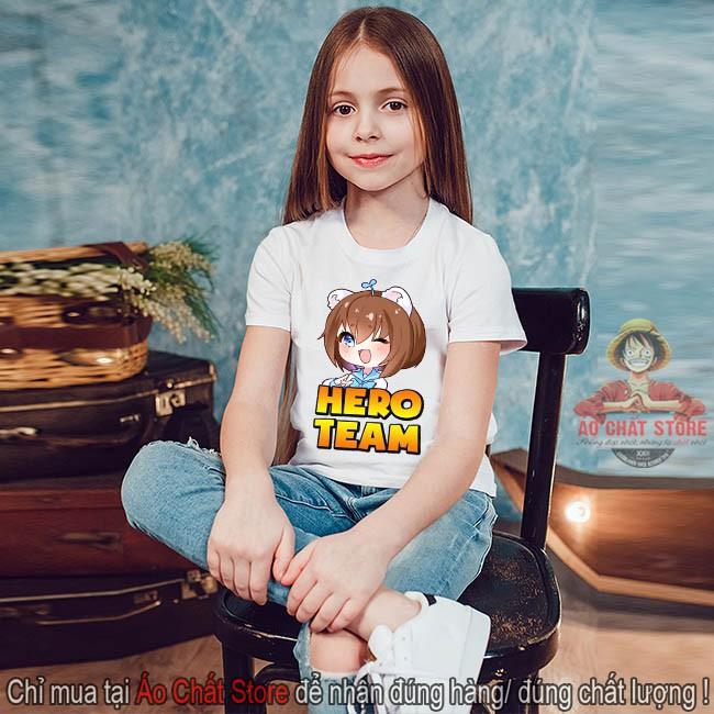 Áo thun Hero Team đầy đủ thành viên siêu cute | Áo trẻ em Hero Team cho bé trai | bé gái MC23