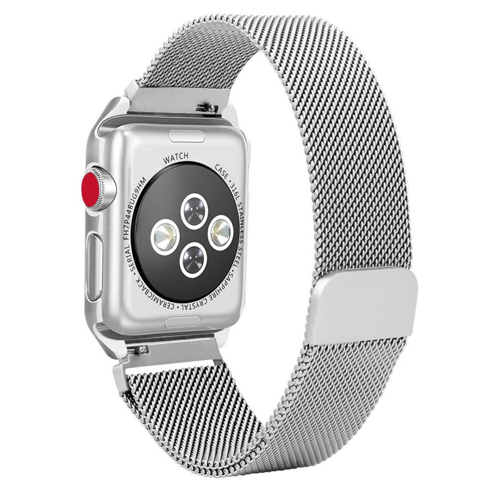 Dây đồng hồ cho Apple Watch, Dây Mloop lưới thép kèm ốp cho Apple Watch