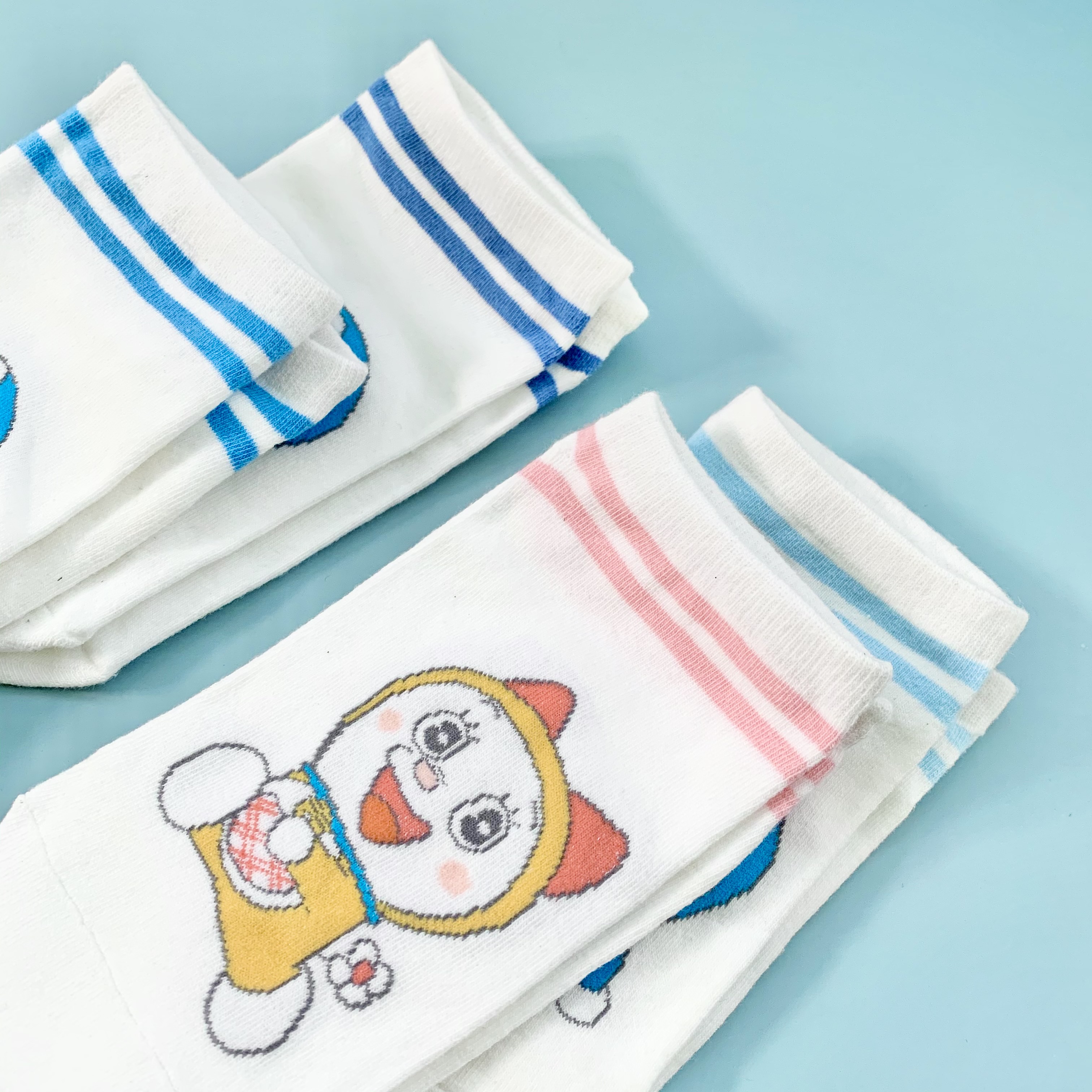 Set hộp 4 đôi tất nữ NICESOKS chất liệu cotton cao cấp, ngắn cổ thể thao, họa tiết Doraemon - NS5008FS - hàng chính hãng