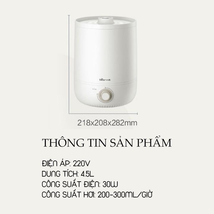 Máy phun sương tạo ẩm làm sạch không khí dung tích lớn 4.5L mẫu mới