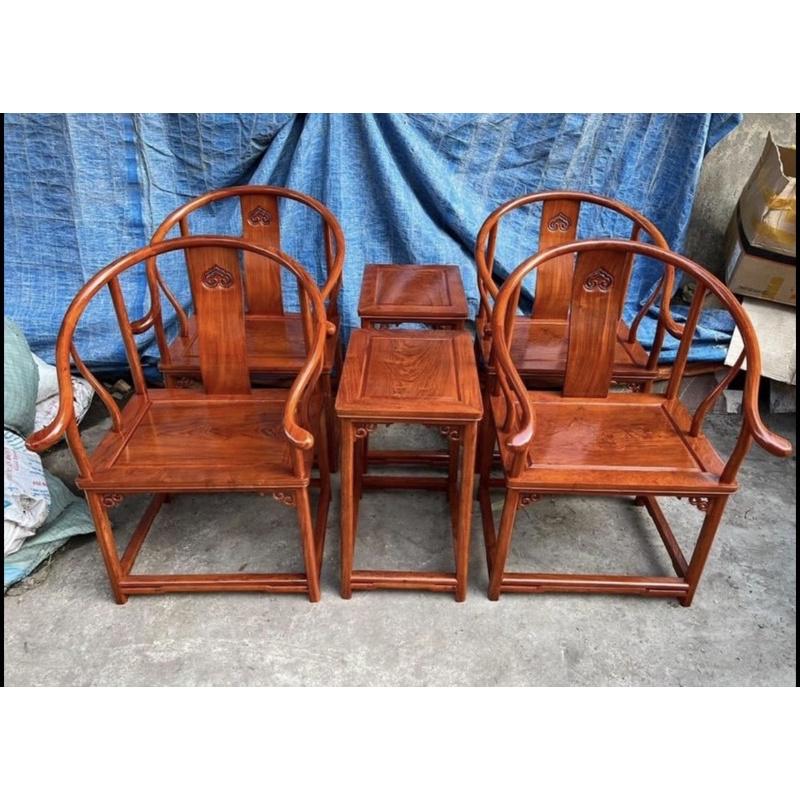 Bộ ghế minh đế gỗ hương gồm 3 món