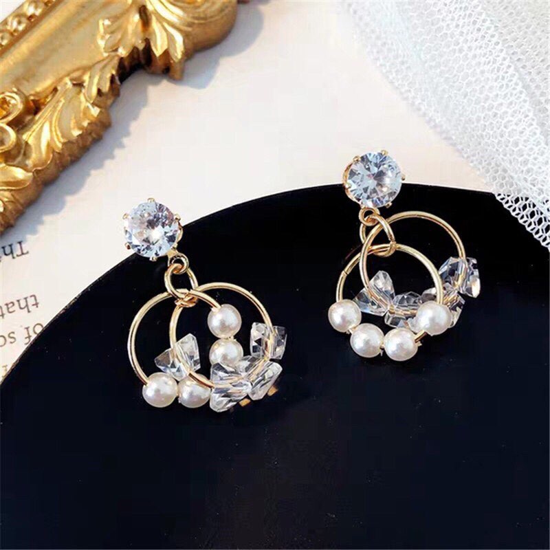 Bông tai, Khuyên tai dáng tròn nhỏ mạ bạc 925 cao cấp