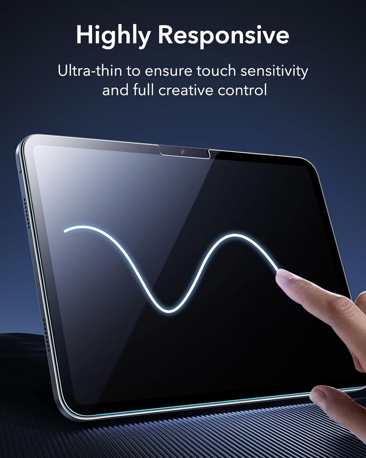 Miếng dán kính cường lực bảo vệ màn hình cho iPad Pro 11 inch / iPad Pro 13 inch 2024 ESR Tempered-Glass Screen Protector - Hàng Chính Hãng