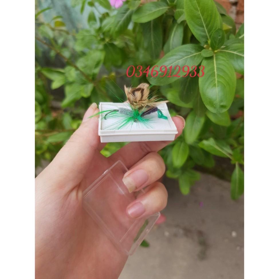 Mồi côn trùng bướm có lông giả và lông vũ câu cá thiểu, mương, ngão, chày, rô ta, cá suối cho cần ul