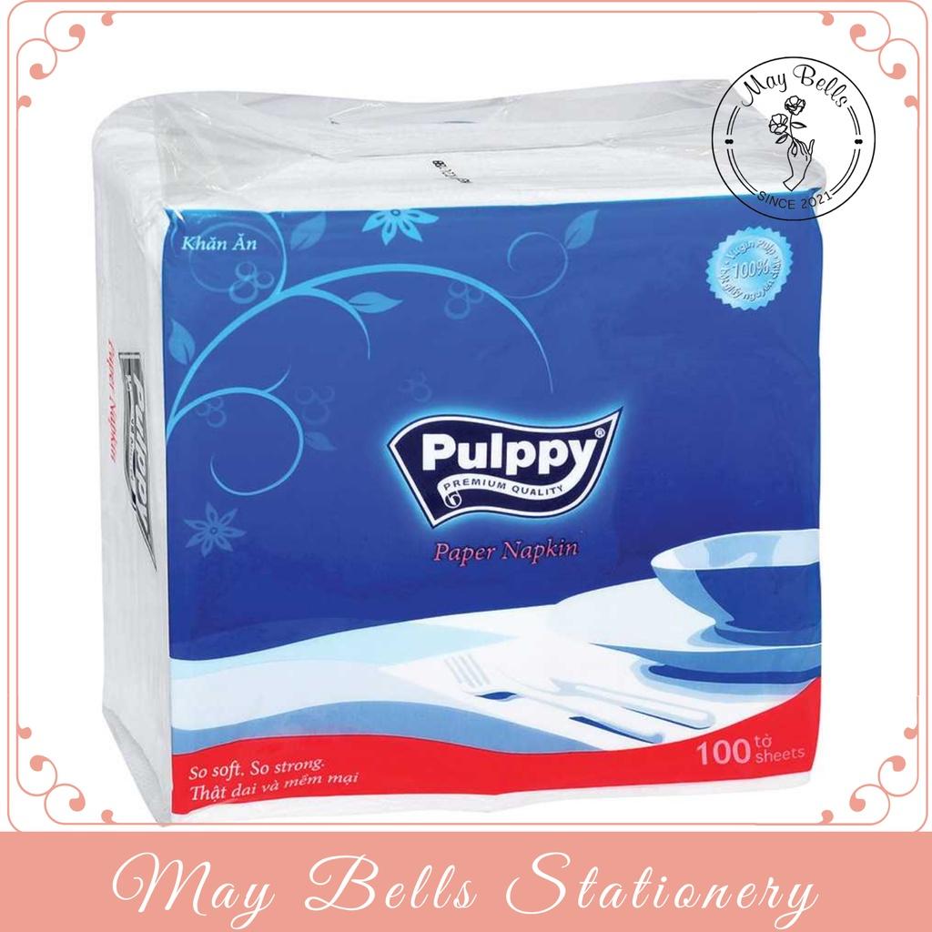 Khăn giấy lụa Pulppy 2 lớp hộp 180 tờ, khăn giấy Bless you, khăn giấy vuông