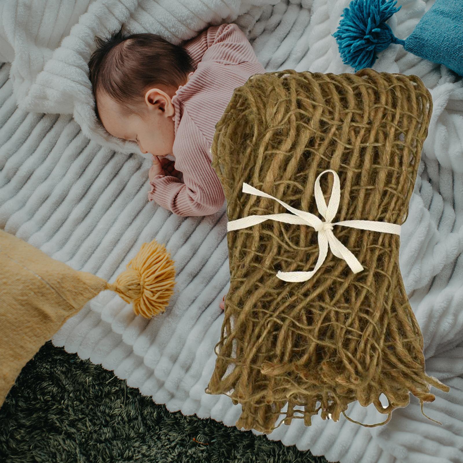 Linen Blanket Gift Photo for Newborn Photography Props  Coarse Mesh S