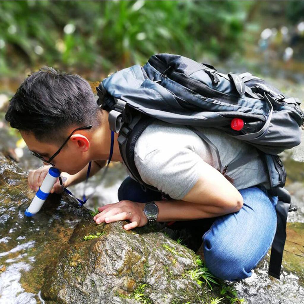 Camping Hiking Emergency Survival Water Filter Purification Straw