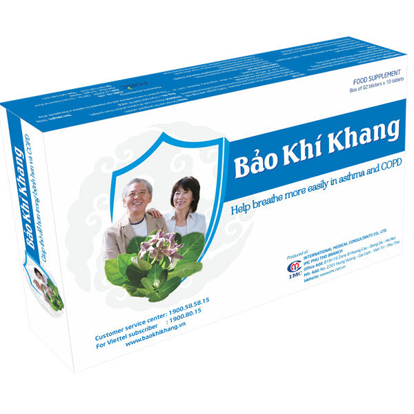 Thực Phẩm Bảo Vệ Sức Khoẻ BẢO KHÍ KHANG - Giúp Dễ Thở Hơn Trong Bệnh Hen và COPD