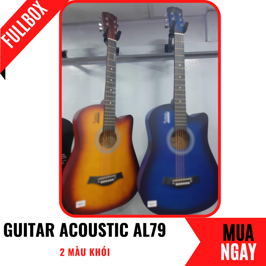 Đàn Guitar Acoustic AL79 Dáng Khuyết Nghệ Thuật + Phụ Kiện (Size 3/4)