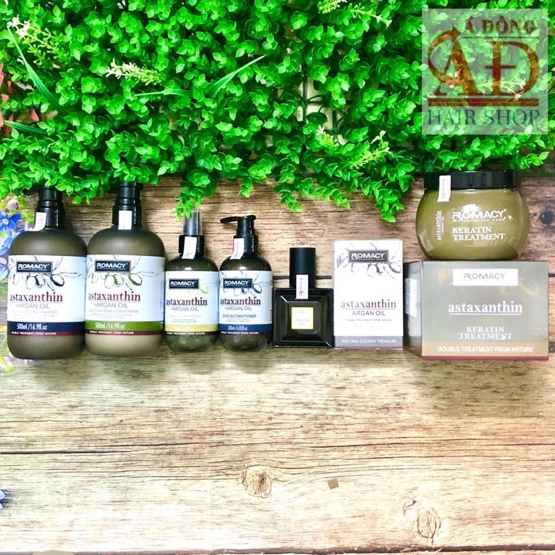 [+Tặng mũ trùm] KEM XẢ KHÔ ROMACY ASTAXANTHIN ARGAN OIL GIỮ NẾP SUÔN MƯỢT 200ml